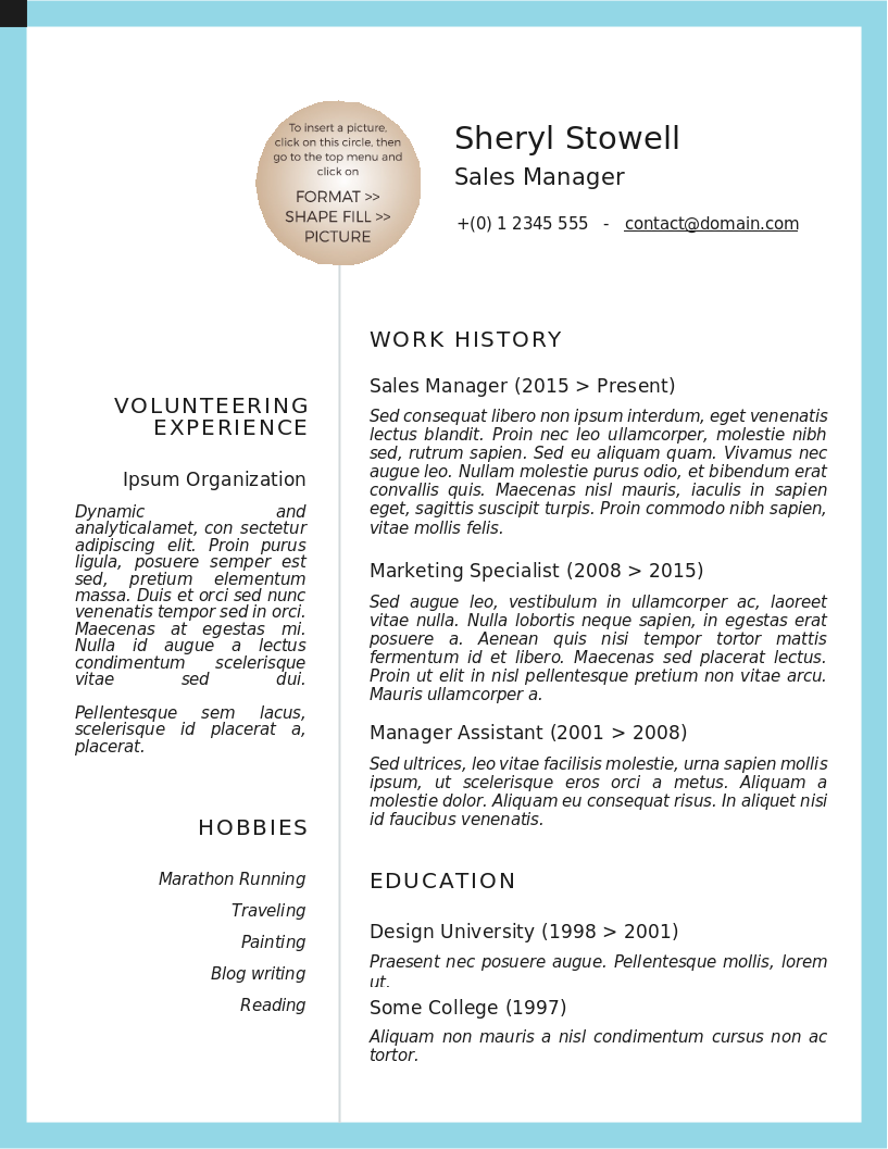 Sweet and Simple CV – anteprima